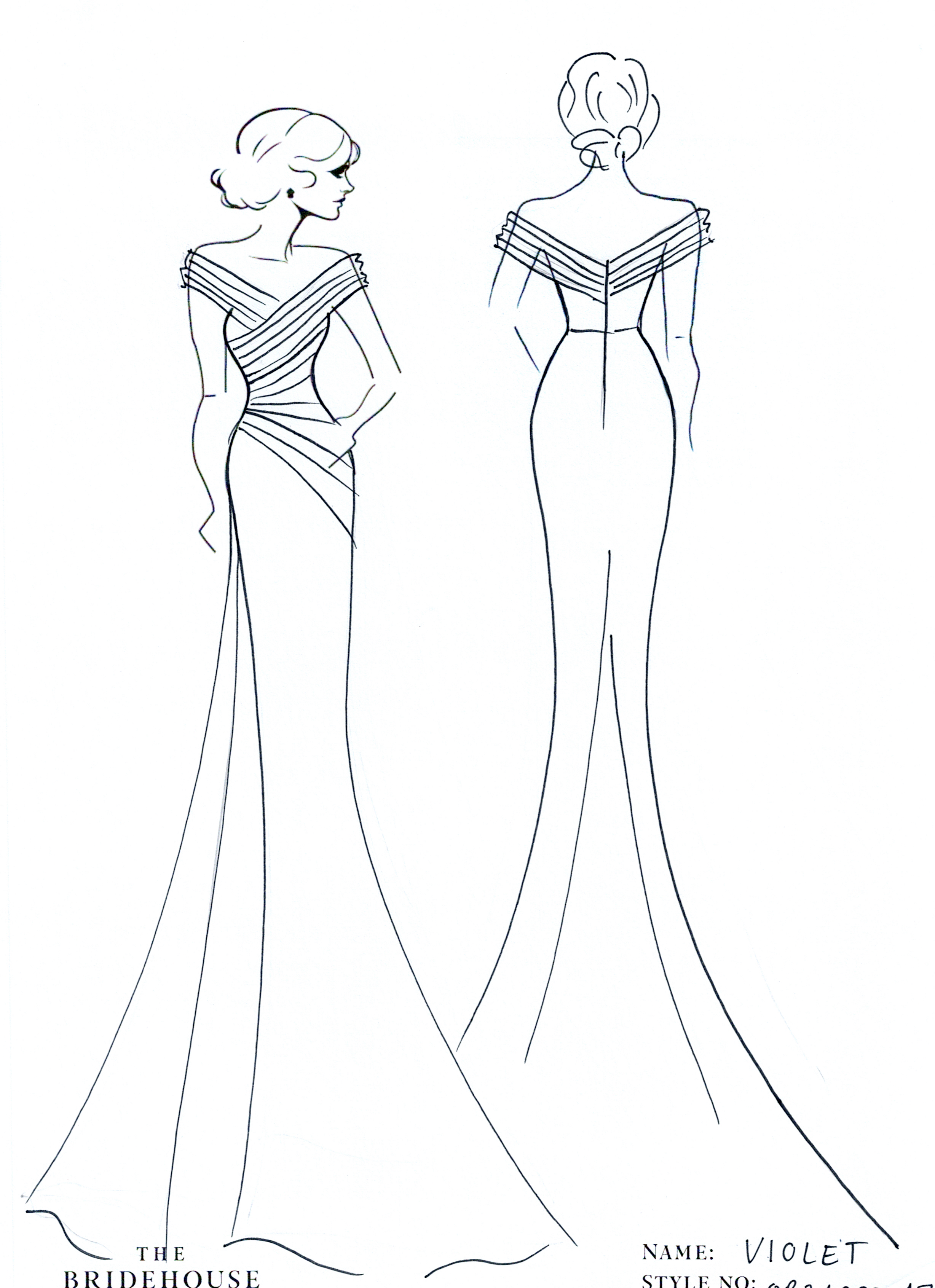 Violet Wedding Gown, off the shoulder, mermaid, ruched gown.