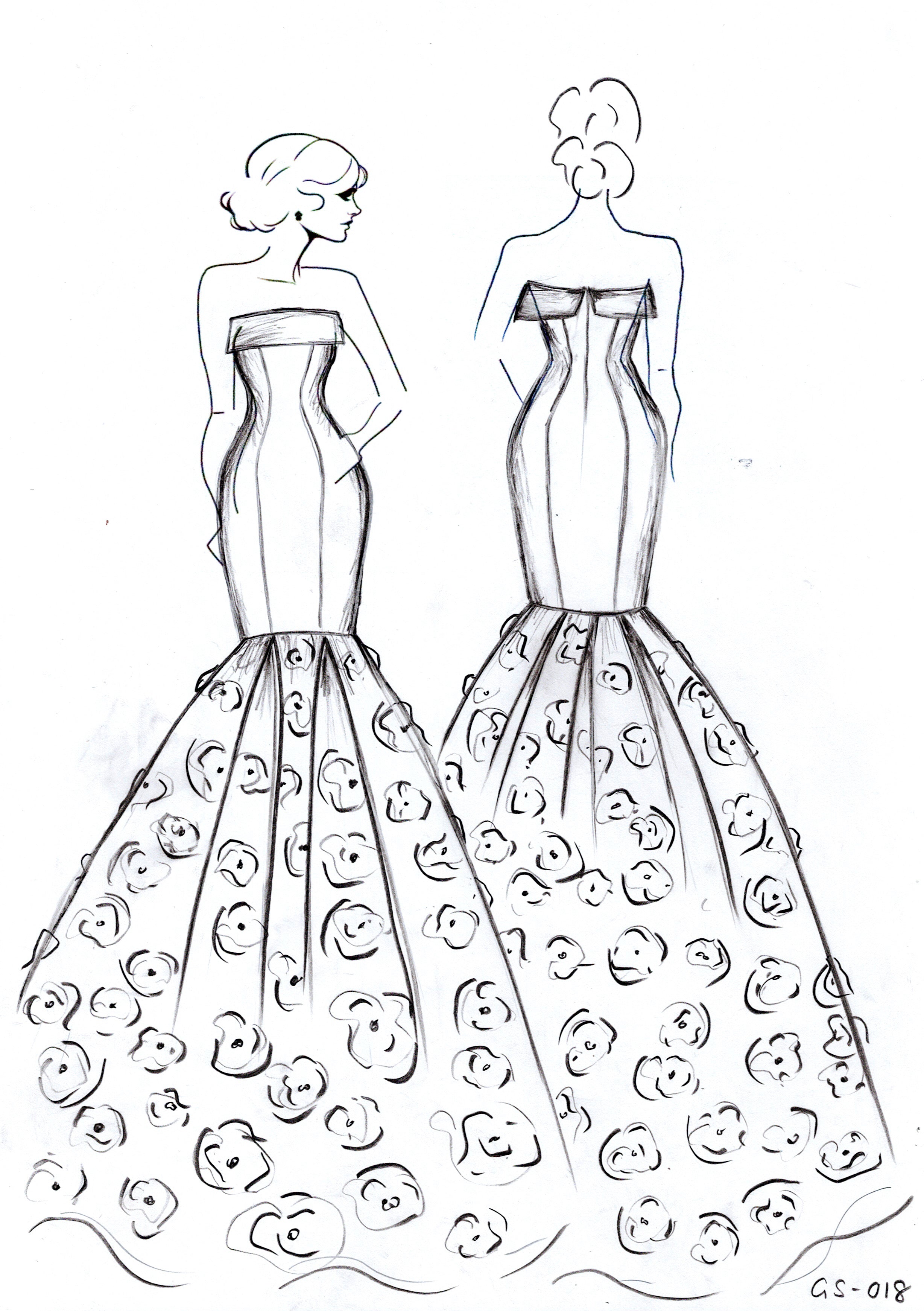 Strapless mermaid wedding dress with 3D floral tulle skirt. Aria gown by The Bridehouse Bulimba