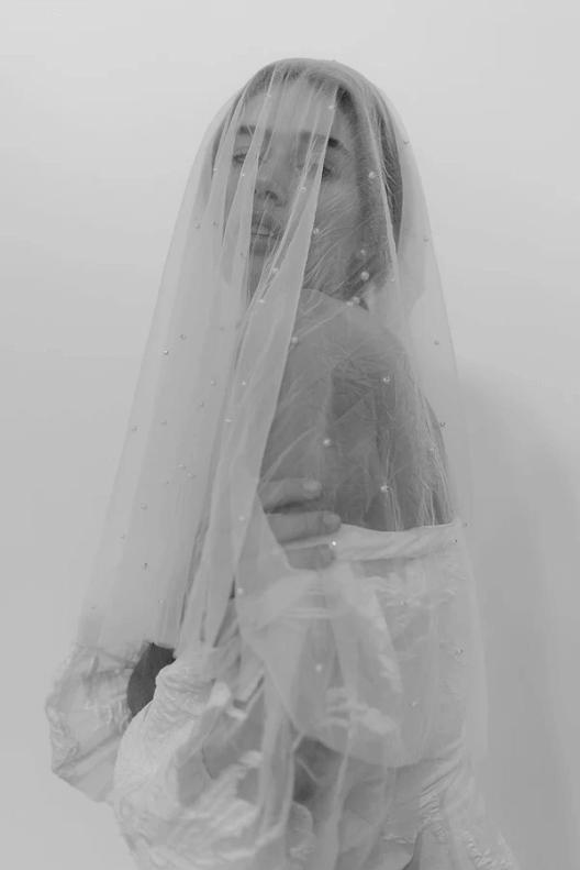 <hr id="null">Pearl Wedding Veil